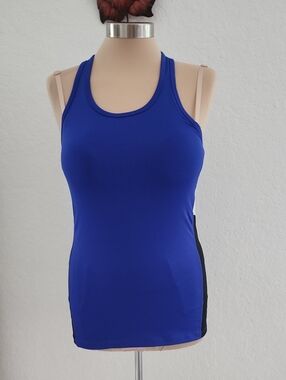 LAUREN RALPH LAUREN  | Women’s Royal Blue Racerback Tank Top With Built In Bra